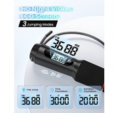 RENPHO 스마트 줄넘기, APP 데이터 분석 기능이 있는 피트니스 줄넘기, 홈 체육관용 운동 줄넘기, 크로스핏, 남성, 여성 운동용 줄넘기 카운터
