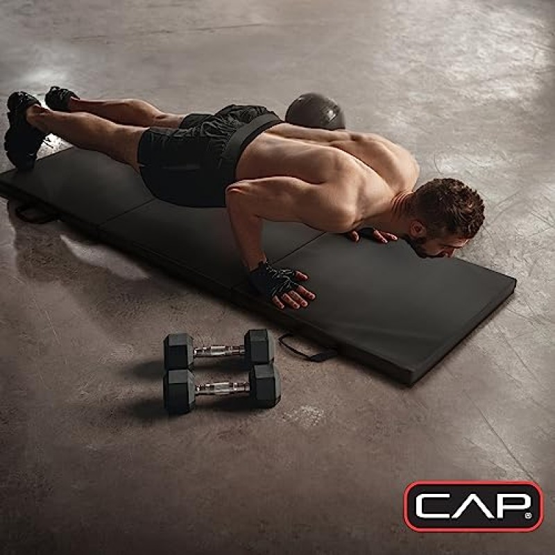 CAP 바벨 다목적 접이식 찢어짐 방지 운동 훈련 에어로빅 피트니스 체육관 및 체조 균형 매트 | 다양한 옵션