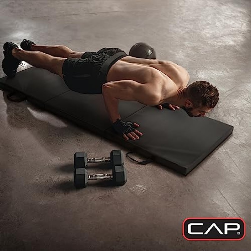 CAP 바벨 다목적 접이식 찢어짐 방지 운동 훈련 에어로빅 피트니스 체육관 및 체조 균형 매트 | 다양한 옵션