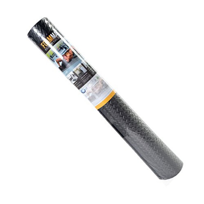 CAP 바벨 폼 매트, 블랙 다이아몬드 플레이트 텍스처, 7mm 두께(MT-46937EBK)
