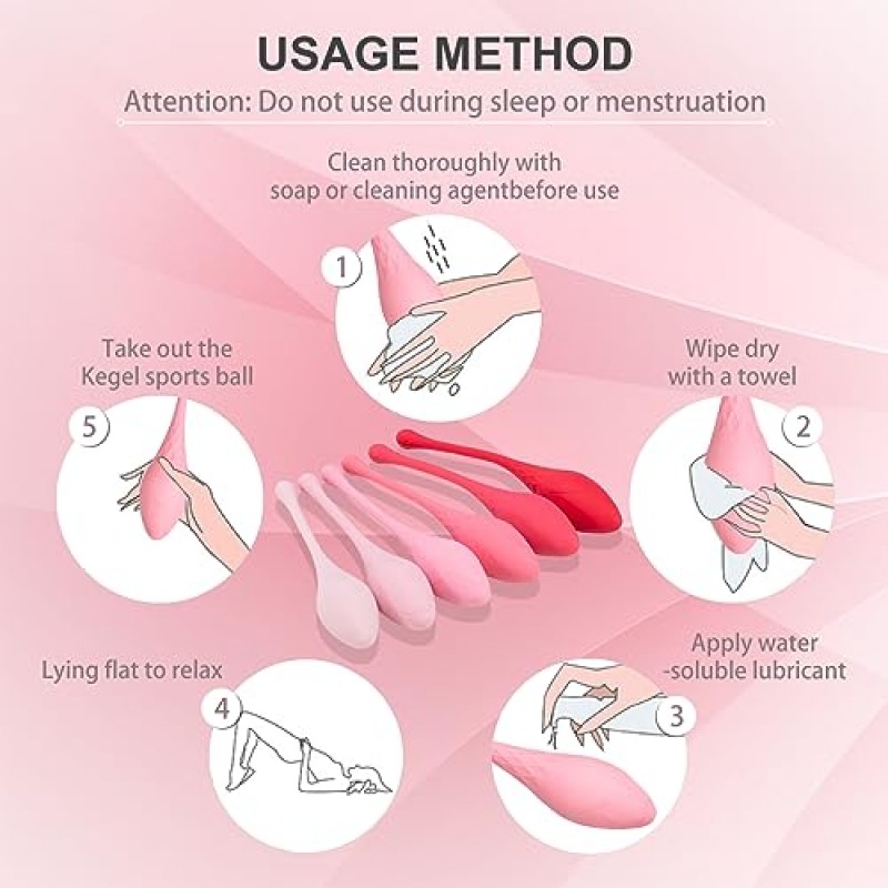 골반저 강화 및 조임 운동을 위해 의사가 권장하는 Jannsk Kegel 여성용 피트니스 볼, 기본 및 고급 케겔 피트니스 제품