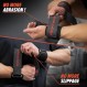 ProFitness 역도 스트랩 - 역도용 10인치 긴 손목 스트랩 - 패딩 처리된 네오프렌 리프팅 스트랩 미끄럼 방지 실리콘 그립이 있는 남성용 및 여성용 체육관 - 파워리프팅을 지원하는 운동 스트랩