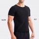 NANOHERTZ 사우나 땀복 체중 감소 Shapewear 탑 셔츠 허리 조끼 트레이너 운동 운동 피트니스 체육관 반팔 남성