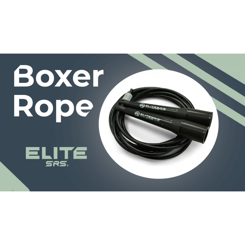 Elitesrs Boxer 3.0 피트니스 및 심장 훈련을 위한 복싱 줄넘기 - 전문적으로 설계된 전신 운동 줄넘기 - 엉키지 않는 5mm PVC 줄넘기 코드 - 슬림 바디 에어로빅 운동에 이상적
