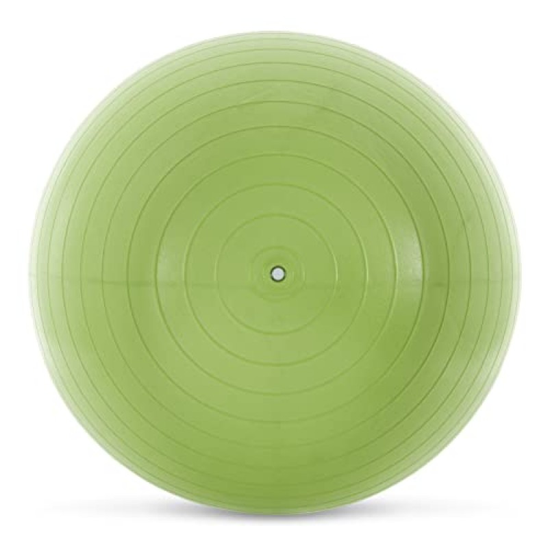 Prism Fitness 65cm, Green Smart Self-Guided Stability Ball – 운동, 요가, 필라테스, 사무용 볼 체어 등을 위한 운동 공, 쉽게 참조할 수 있도록 공에 인쇄된 13가지 운동