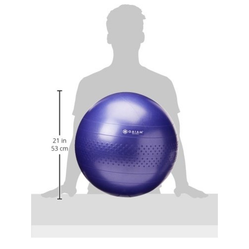 Gaiam 토탈 바디 밸런스 볼 키트 - 파열 방지 안정성 운동 요가볼, 에어 펌프, 운동 프로그램 포함