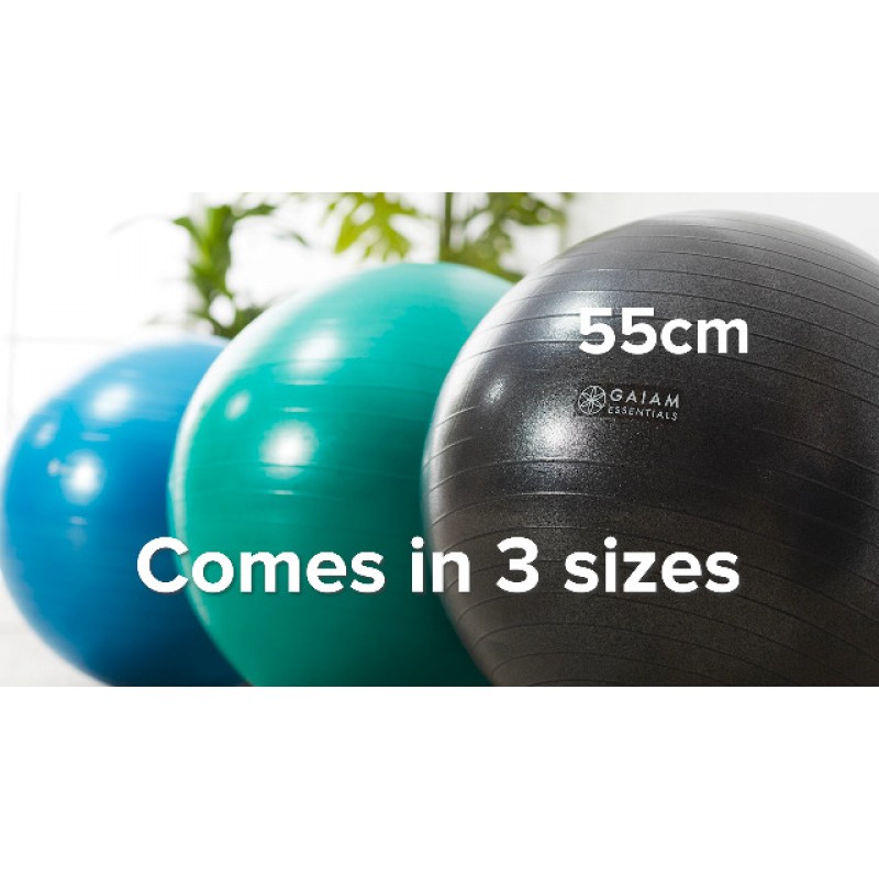 Gaiam 토탈 바디 밸런스 볼 키트 - 파열 방지 안정성 운동 요가볼, 에어 펌프, 운동 프로그램 포함