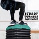 Yes4All 16"x16" 조정 가능한 하이 스텝 에어로빅 플랫폼(라이저 4개 포함), 높이 조정 가능 4"-6"-8"-10"-12" 홈 체육관 운동 피트니스 운동을 위한 스텝 에어로빅 플랫폼