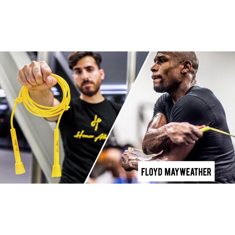 Honor Athletics 스피드 로프, 줄넘기 - 더블 언더, 복싱, MMA, 심장 강화 피트니스 트레이닝 조건 - 조정 가능한 10피트 - 줄넘기에 가장 적합