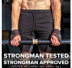 SERIOUS STEEL FITNESS 그림 8 스트랩 | 데드리프트 스트랩 | 헤비 듀티 리프팅 스트랩 | 스트롱맨 액슬 스트랩 - 3가지 사이즈