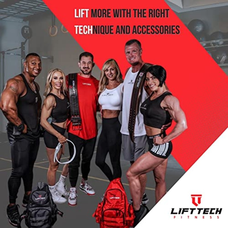 남성용 Lift Tech Fitness 엘리트 역도 장갑 - 블랙 & 화이트