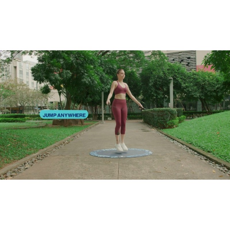 Tumaz 줄넘기 매트, 54'x36' 실내 실외 운동 매트, 타원형 디자인의 줄넘기, 요가, 필라테스 및 피트니스 운동을 위한 6mm 두께의 미끄럼 방지 줄넘기 패드