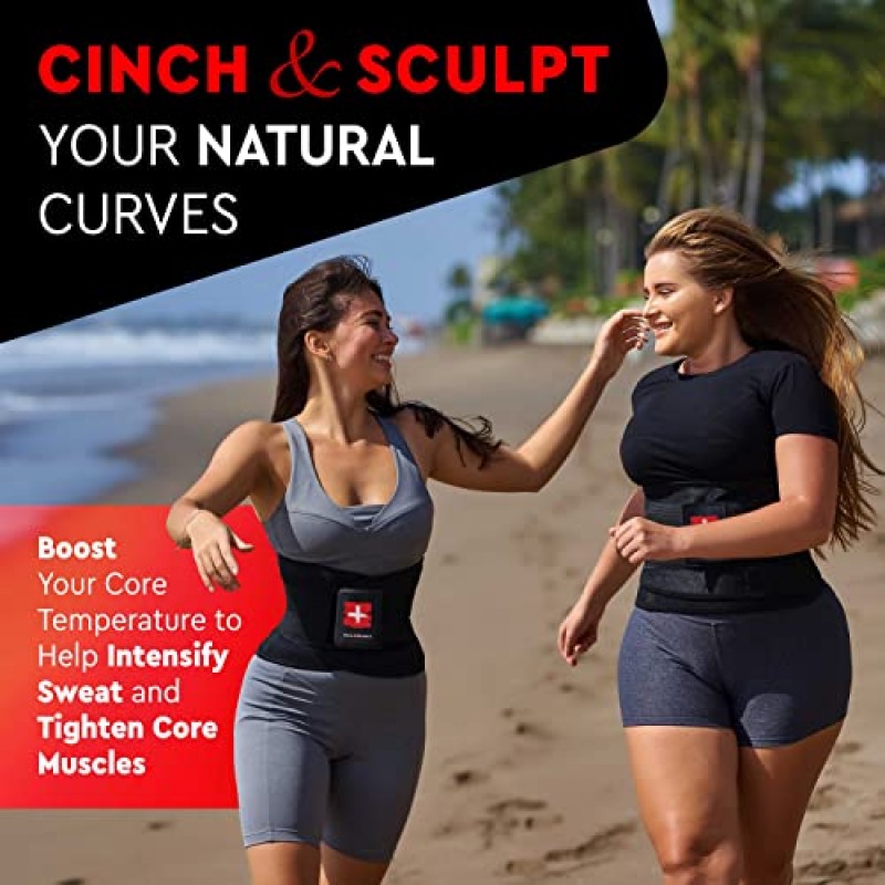 POHL SCHMITT FitCurve 허리 트레이너 및 트리머 스웨트 벨트