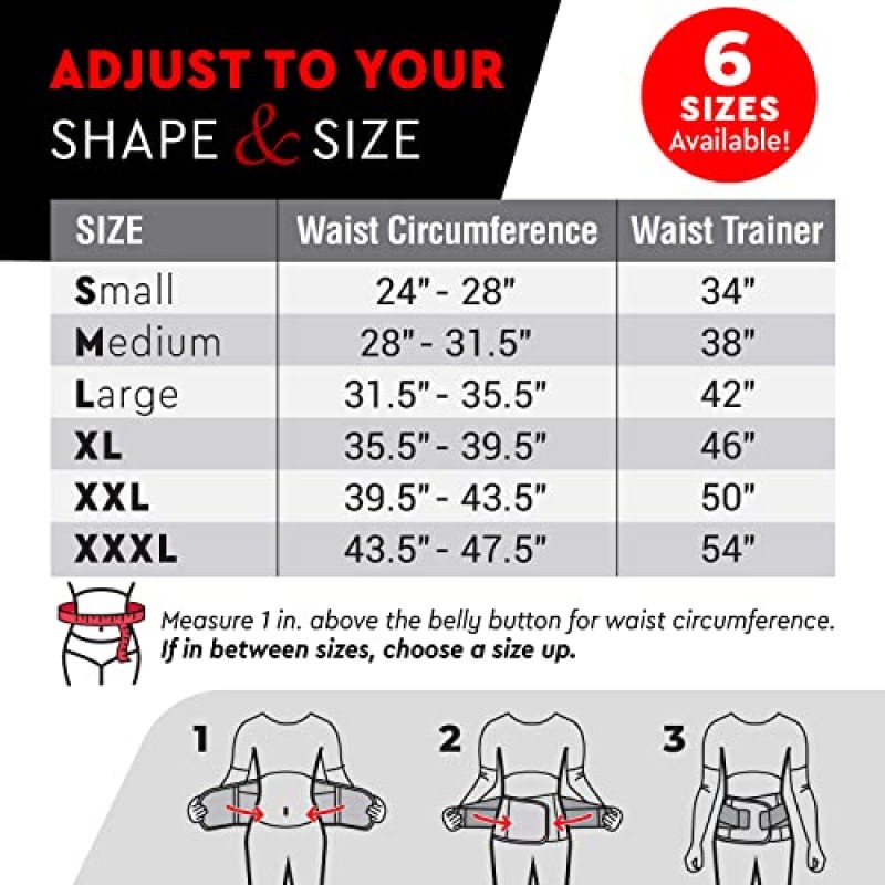 POHL SCHMITT FitCurve 허리 트레이너 및 트리머 스웨트 벨트