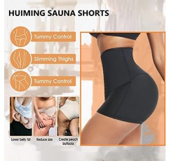 Huiming 사우나 땀 반바지 여성용 보온병 바지 압축 운동 러닝 피트니스