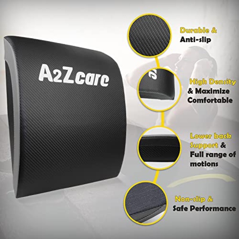 A2ZCARE Ab 매트 Ab 운동 매트 Ab 운동을 위한 운동 장비 매트, 모든 동작 범위의 Ab 운동을 위한 복부 및 코어 트레이너 매트, 홈 체육관용 운동 매트