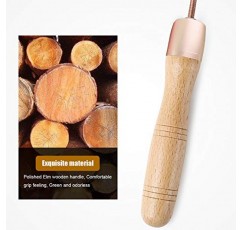 Ahomie 가죽 줄넘기, 조절 가능한 줄넘기 줄넘기, 회전식 베어링 및 순수 목재 손잡이 포함, 체육관 및 홈 피트니스 운동용
