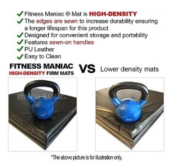 Fitness Maniac 새로운 접이식 패널 체조 매트 체육관 운동 요가 트라이 매트 패드 블랙 운동 매트 미국