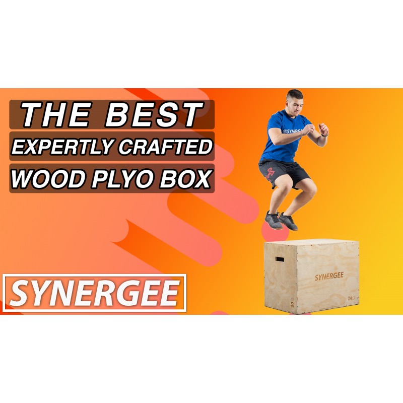 점프 훈련 및 컨디셔닝을 위한 Synergee 3 in 1 Wood Plyometric Box. 올인원 점프 트레이너. 사이즈 30/24/20, 24/20/16, 20/18/16, 16/14/12