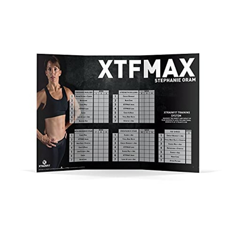 XTFMAX: 12개의 운동 비디오 + 트레이닝 캘린더, 피트니스 가이드, 영양 계획이 포함된 90일 DVD 운동 프로그램
