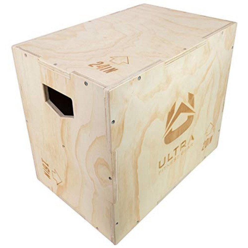 점프, MMA 훈련을 위한 울트라 피트니스 기어 3 in 1 Wood Plyo Box. 플라이오메트릭.