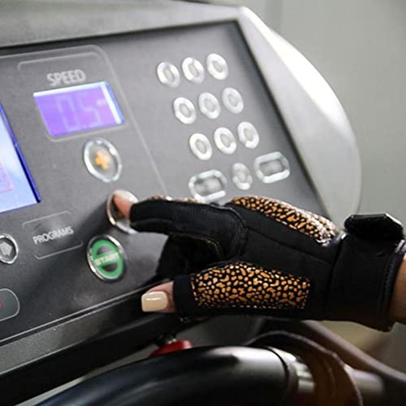 POWERHANDZ POWERFIT 남성 및 여성 역도, 체육관, 피트니스 트레이닝용 가중 트레이닝 장갑 - 핑거리스, 미끄럼 방지, 젤 그립 - 0.5 lb