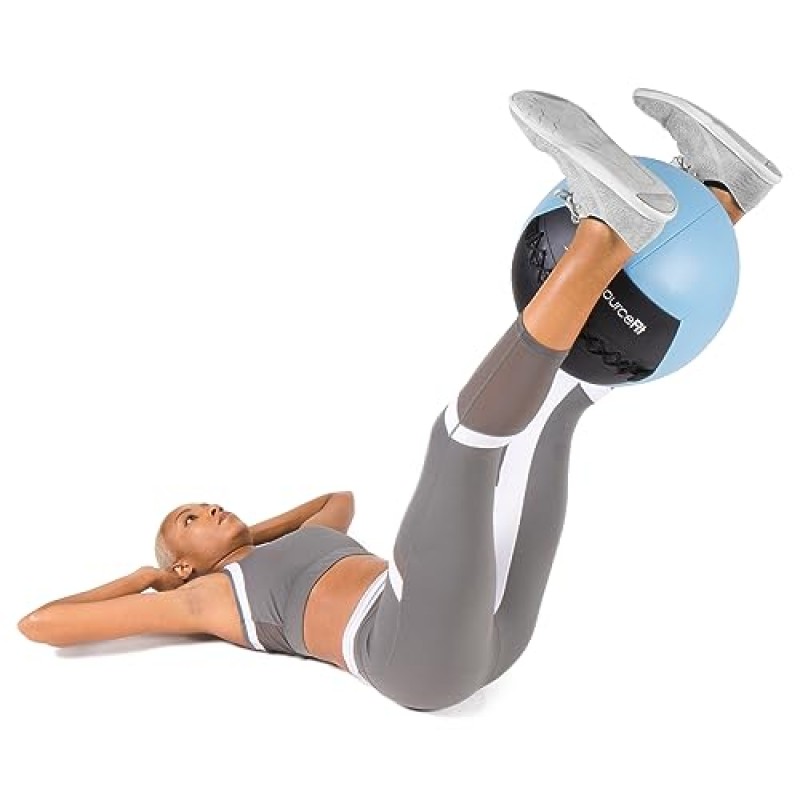 월 볼 및 전신 동적 운동을 위한 ProsourceFit 소프트 메디슨 볼, 색상으로 구분된 무게