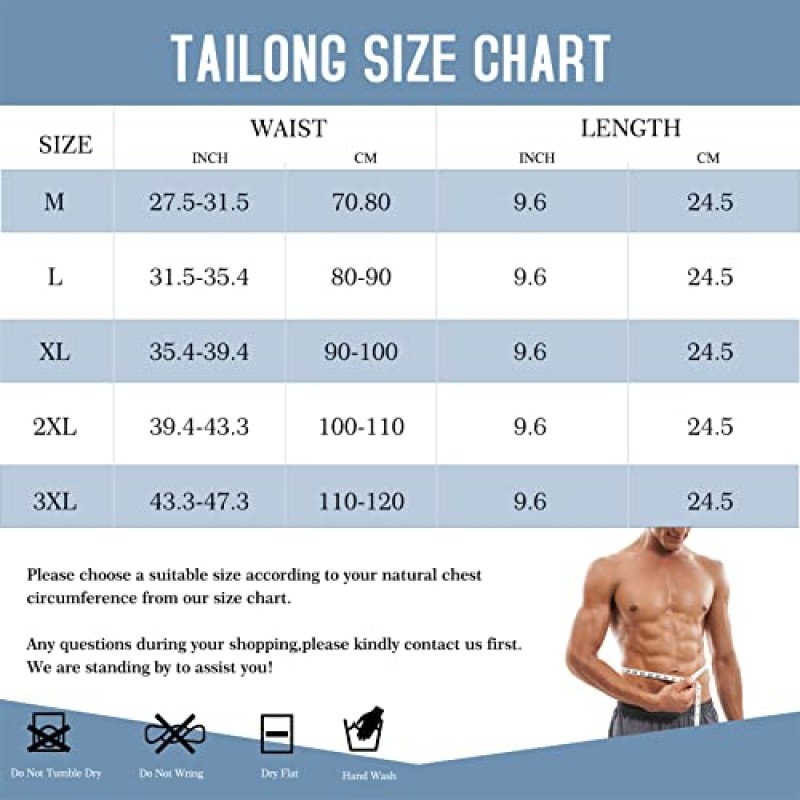 TAILONG 네오프렌 허리 트리머 남성용 Ab 벨트 허리 트레이너 코르셋 슬리밍 바디 셰이퍼 운동 사우나 뜨거운 땀 밴드