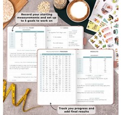 Clever Fox Food Journal 프리미엄 - 칼로리 추적기를 사용한 일일 식사 추적 로그 - 여성 및 남성을 위한 영양, 다이어트 및 체중 감량 일기 - 비만 식사 추적에 적합 - A5 크기(로즈 골드)