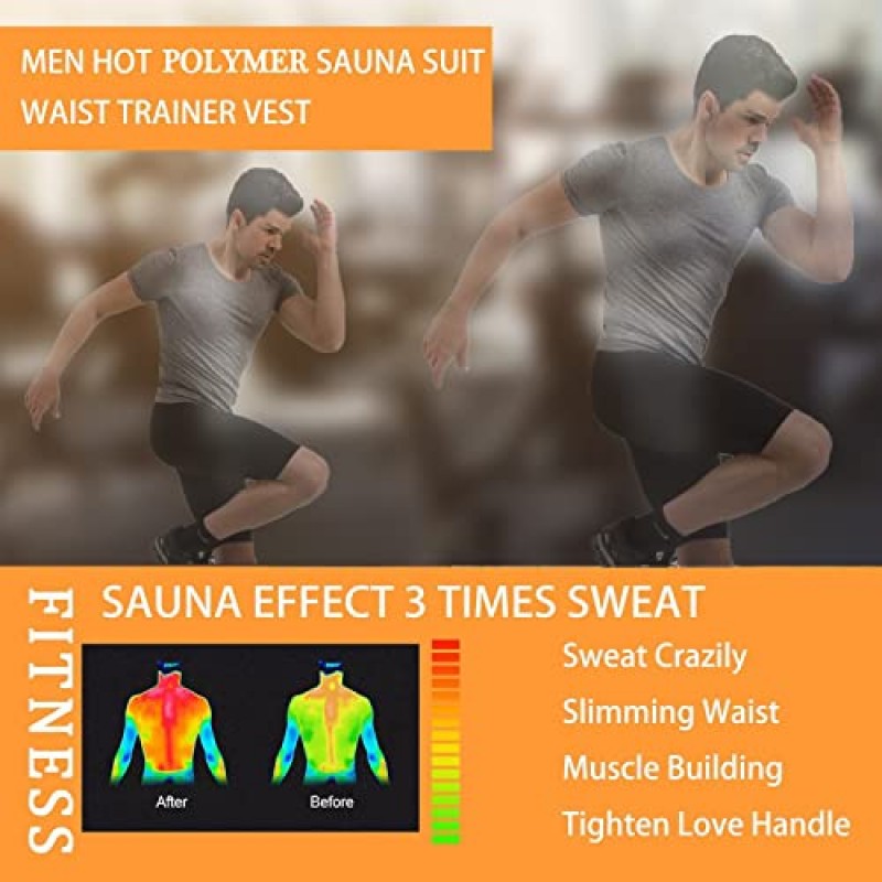 남성 사우나 셔츠 뜨거운 땀 허리 트레이너 코르셋 바디 셰이퍼 압축 탱크 탑 Shapewear 슬리밍 조끼 운동복