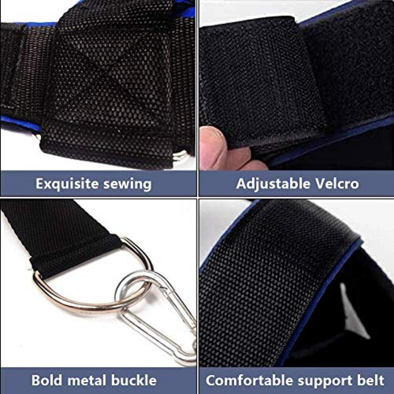 Visaman Fitness Neck Head Harness 목 훈련 조절 가능한 긴 강철 체인과 스트랩이있는 역도 강도 트레이너 근육 강도 목 운동기를 향상시킵니다.