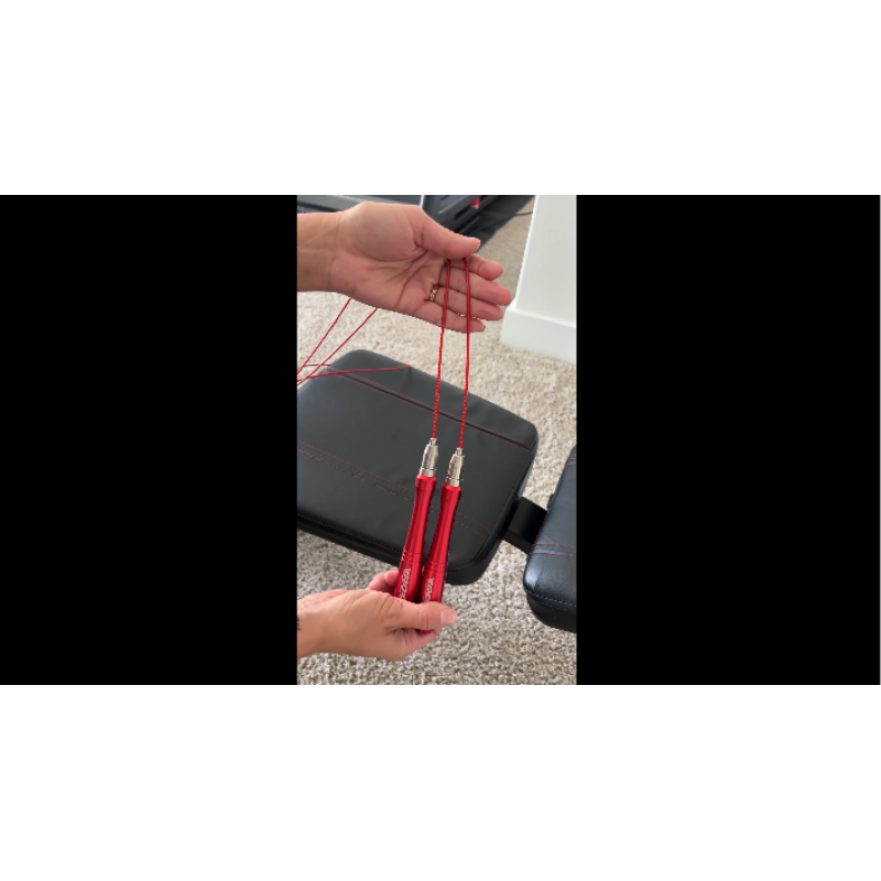 RDX 줄넘기 미끄럼 방지 알루미늄 핸들, 10.3FT 엉킴 방지 PVC 코팅 조절 가능한 강철 케이블 2개, 360 듀얼 볼 베어링 피트니스 점프 운동 체중 감량 요가 복싱 홈 체육관 운동