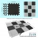 Sportneer 체육관 바닥 퍼즐 운동 매트 1/2" 두꺼운 12" x 12" 연동 바닥 매트 EVA 폼 운동 타일 홈 체육관 피트니스 장비 테두리 방수 운동 미끄럼 방지 매트 12 Sqft