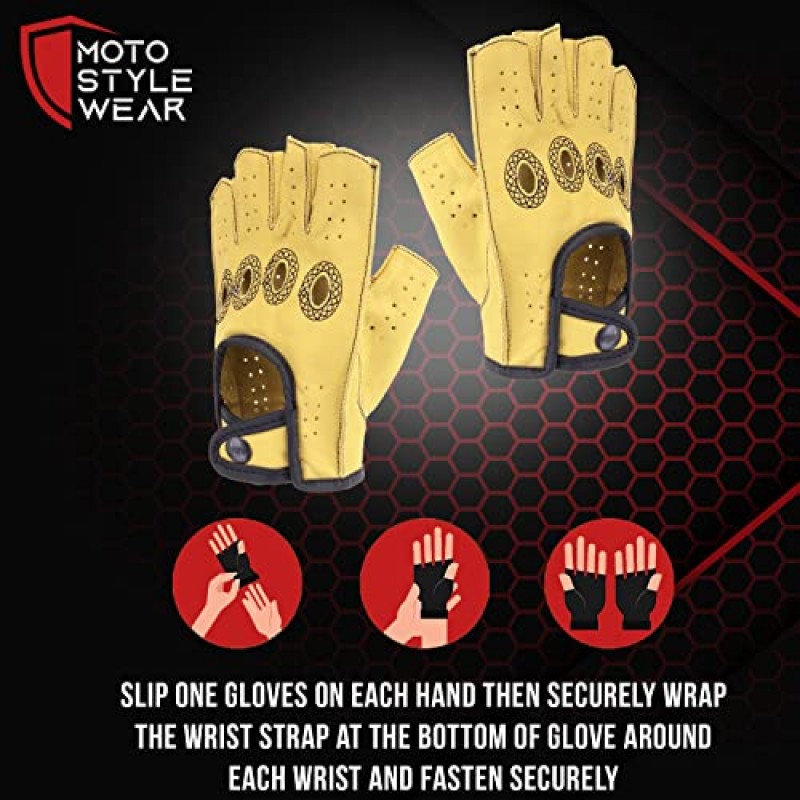 MOTOSTYLESWEAR – 남성용 및 여성용 가죽 운동 장갑, 운동, 사이클링, 훈련, 풀업 및 행잉을 위한 피트니스 역도 장갑, 스트랩이 있는 체육관 장갑.
