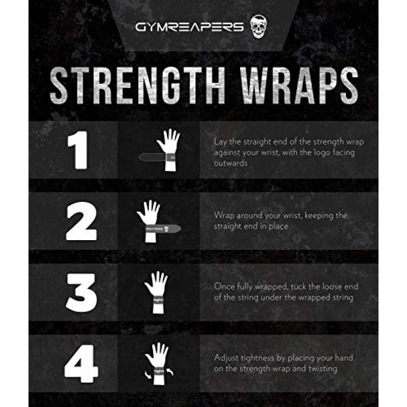 크로스 트레이닝, 올림픽 리프팅, WOD 운동을 위한 Gymreapers 근력 손목 랩 - 남성과 여성을 위한 강력한 손목 지원 -| (블랙/블랙)