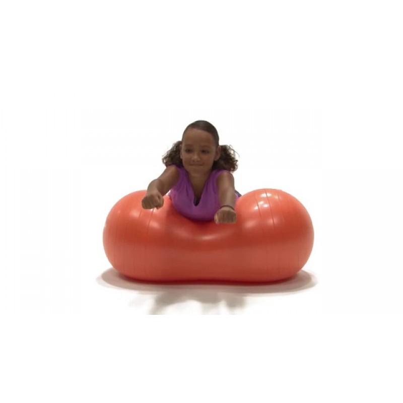 Gaiam 키즈 땅콩 바운스 책상 의자 - 운동 요가 균형 안정성 시팅 볼 - 자폐 아동을 위한 감각 장난감 - 학교나 교실을 위한 유연한 좌석, 남학생과 여학생을 위한 흔들기 의자