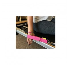 리포머, 캐딜락 및 기타 피트니스 장비용 Strapilates 싱글 루프 피트니스 필라테스 스트랩 더블 D-링이 있는 조절 가능한 길이, 한 쌍, 핑크