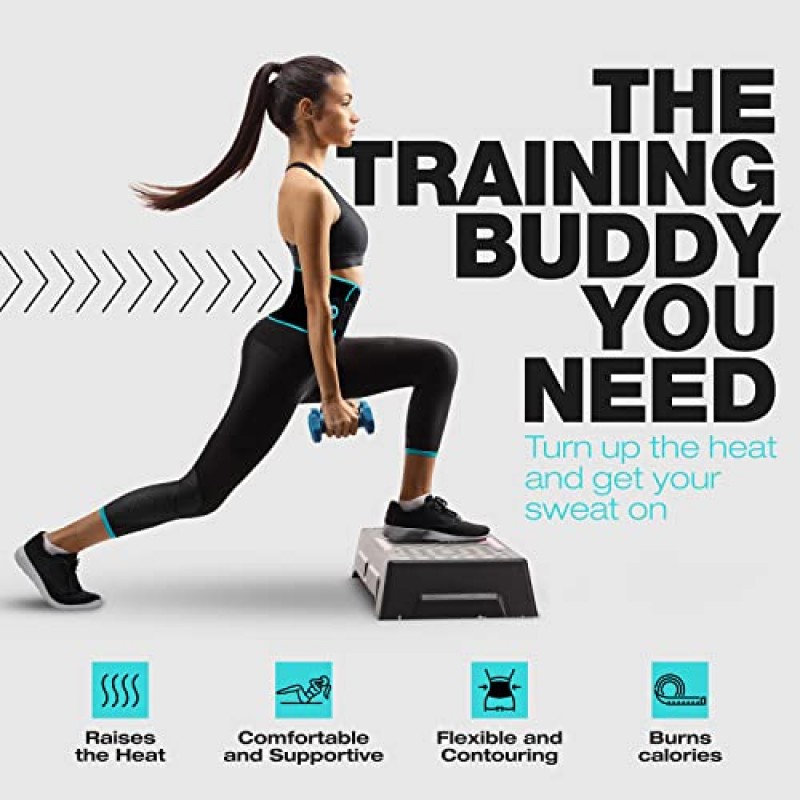 여성 및 남성용 ActiveGear 허리 트리머 - 탄탄한 룩을 위한 땀 밴드 허리 트레이너 벨트 - 강화 트림 및 더블 벨크로