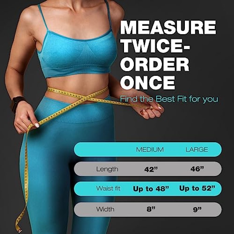 여성 및 남성용 ActiveGear 허리 트리머 - 탄탄한 룩을 위한 땀 밴드 허리 트레이너 벨트 - 강화 트림 및 더블 벨크로