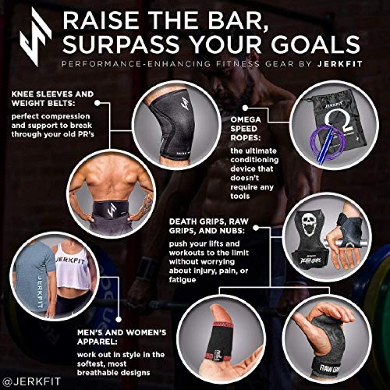 JerkFit 오메가 스피드 로프, 크로스 트레이닝용 초고속 점프 로프, WOD, 복싱 MMA 트레이닝, 도구 없이 완전히 조절 가능, 휴대용 가방 포함