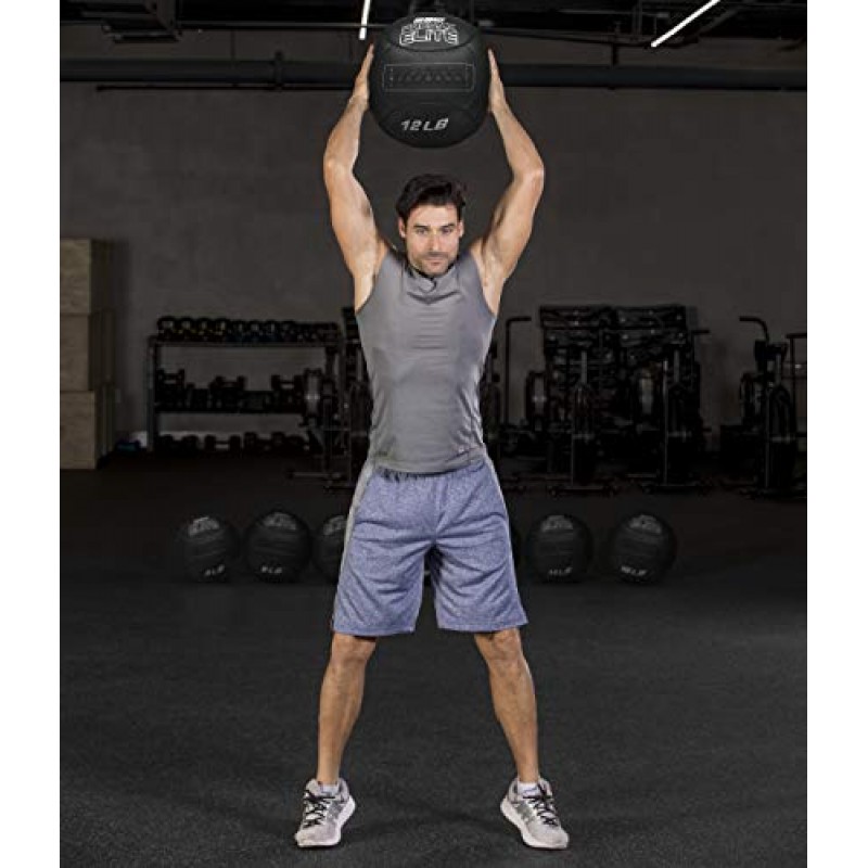 Champion Sports PRX12 Rhino Promax 엘리트 슬램 공, 12파운드, 미끄럼 방지 그립이 있는 소프트 쉘, 역도, 플라이오메트릭, 크로스 트레이닝 및 홈 체육관 피트니스용 메디슨 월 운동 공