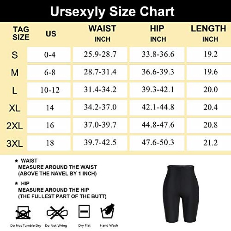 URSEXYLY 여성 사우나 땀 반바지 핫 피트니스 카프리 바지 운동 레깅스 하이 웨이스트 써모 운동 체육관 짧은 바지