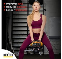 Kratos 남성용 및 여성용 통기성 역도 장갑| 손목 지원 및 전체 손바닥 보호 기능을 갖춘 경량 운동 체육관 장갑 | 피트니스, 리프팅, 훈련, 조정, 풀업을 위한 추가 그립.