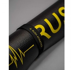 RUSH ATHLETICS 휴대용 점프 로프 피트니스 매트 - 1m x 1m 6mm 두께, 고밀도 미끄럼 방지, 홈 체육관 바닥재용 운동 매트 - Plyo, Cardio, MMA 매트(길이 100cm x 너비 100cm x 두께 6mm) 검정색