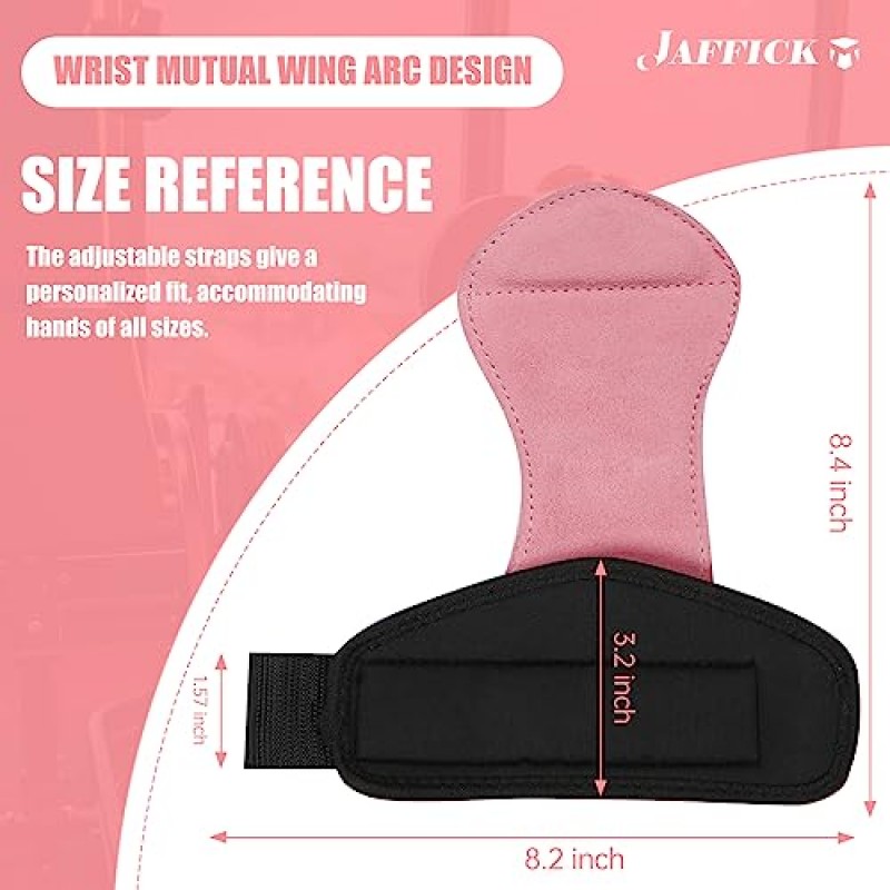 여성을 위한 리프팅 손목 스트랩 조절 가능한 쿠션 손목 루프와 보디빌딩, 파워리프팅, 근력 트레이닝을 위한 다이아몬드 엠보싱이 있는 역도 핑크 가죽 장갑
