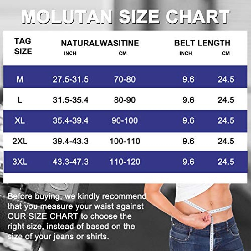 MOLUTAN 남성 허리 트레이너 트리머 체중 감량을위한 Tummy Control 압축 Shapewear 바디 셰이퍼 땀 벨트