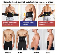 MOLUTAN 남성 허리 트레이너 트리머 체중 감량을위한 Tummy Control 압축 Shapewear 바디 셰이퍼 땀 벨트