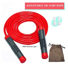 여성 운동을위한 OSAMMON 가중 점프 밧줄, 조정 가능한 무거운 점프 밧줄 운동 Crossfit Fitness Rope Speed ​​Training 건너 뛰는 밧줄