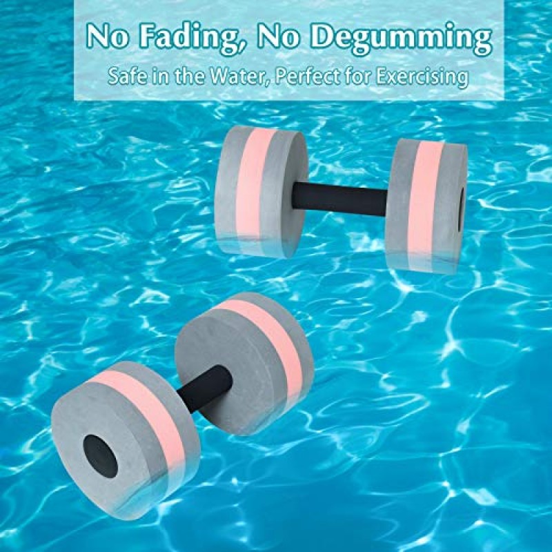 Timoo Aquatic Dumbells 2 개의 물 Dumbells 세트 풀 저항 물 무게 물 에어로빅 고밀도 EVA 폼 풀 피트니스