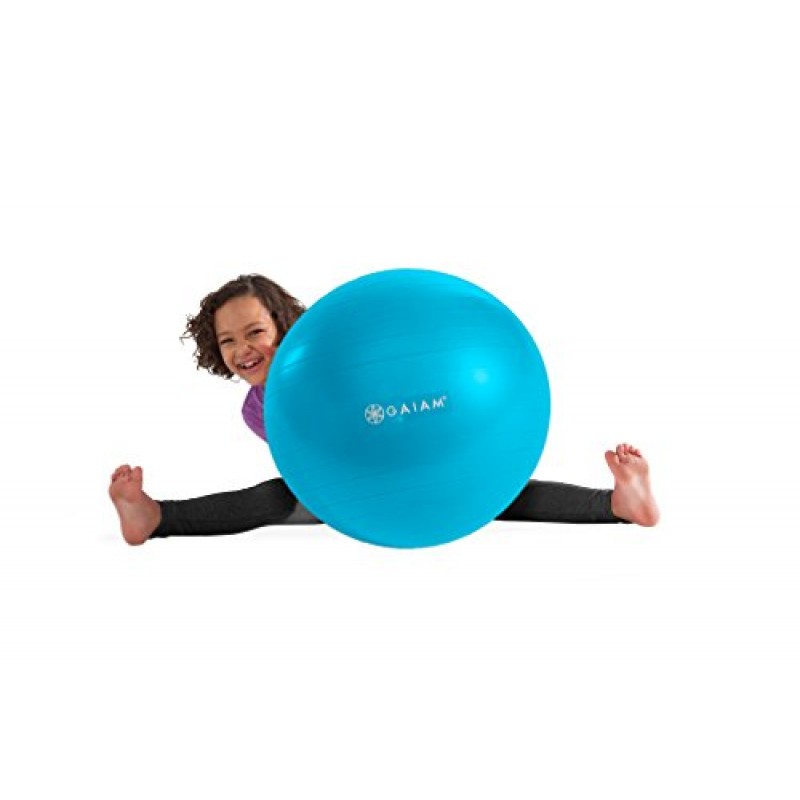 Gaiam 키즈 밸런스 볼 - 운동 안정성 요가 볼, 가정이나 교실에서 활동적인 어린이를 위한 어린이 대체 유연한 좌석(만족 보장), 45cm